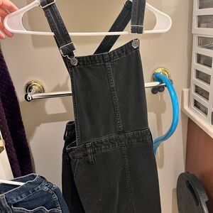 Madewell Charcoal Denim Overall skirt